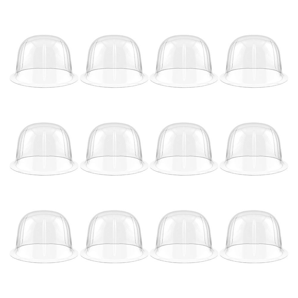 Plastic Dome Clear - 12 Peças Suporte Interno Transparente de